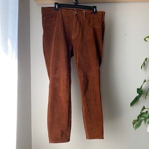 Rust stretch corduroys
